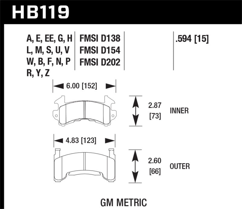 Hawk Performance Ceramic Street Brake Pads