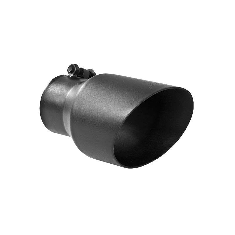 MBRP Universal 4.5" OD 3" Inlet 8" Length Dual Walled Angled Black Exhaust Tip - T5151BLK