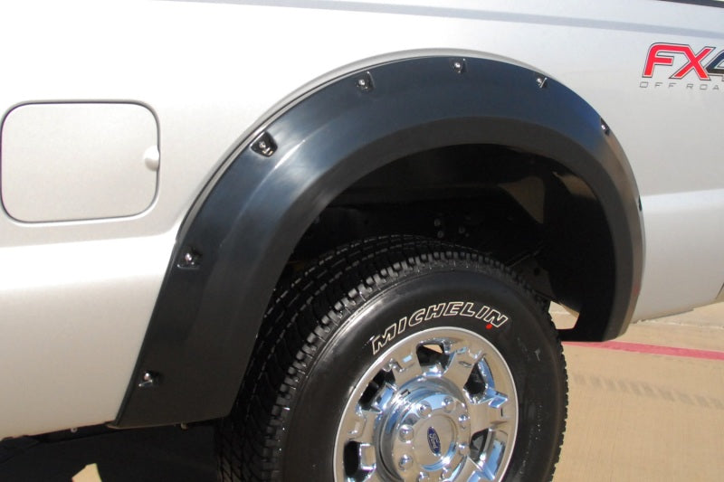 Lund 11-16 Ford F-250 RX-Rivet Style Textured Elite Series Fender Flares - Black (4 Pc.)