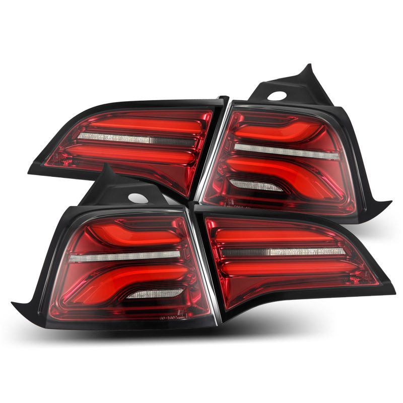 AlphaRex PRO-Series LED Tail Lights Red Smoke for 17-23 Tesla Model 3 / 20-24 Model Y 601020