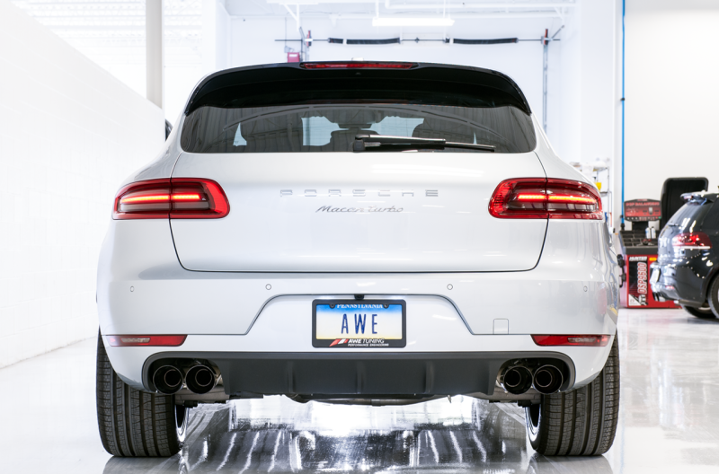 AWE Tuning 102mmDiamond Black Tips Track Edition Exhaust SYS For Porsche Macan S/GTS/Turbo 3020-43040