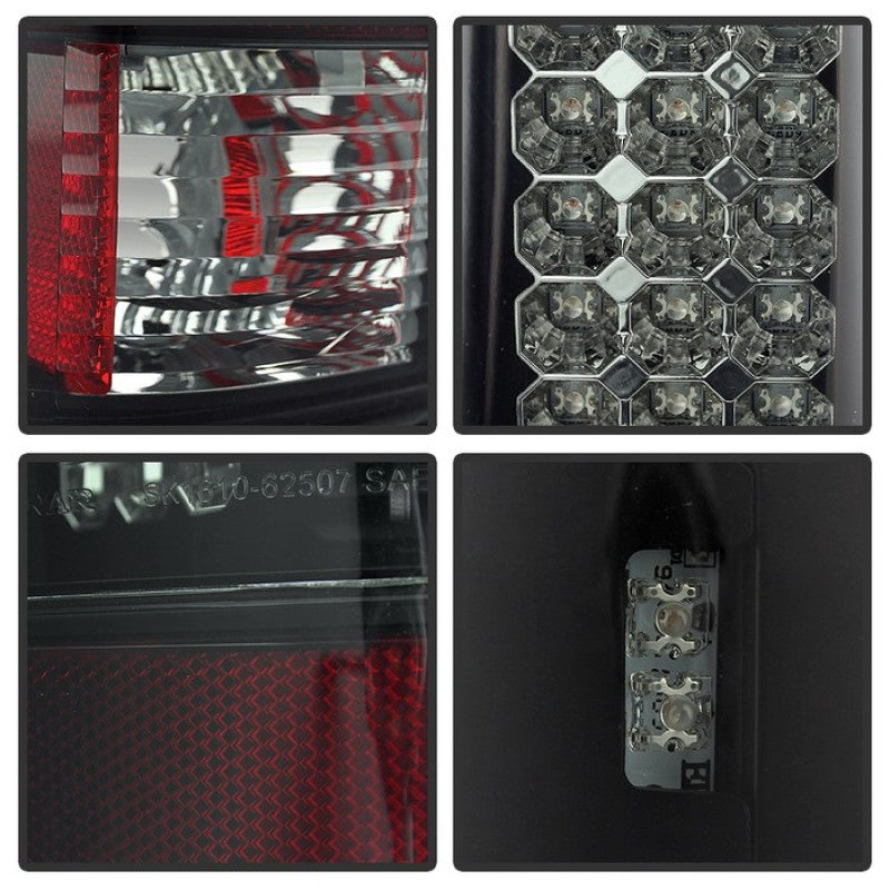 Spyder Ford F150 side 97-03/F250 Super Duty 99-07 LED Tail Lights Blk Smke ALT-YD-FF15097-LED-BSM