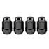 McGard Hex Lug Nut (Cone Seat Bulge Style) M12X1.5 / 3/4 Hex / 1.45in. Length (4-Pack) - Black