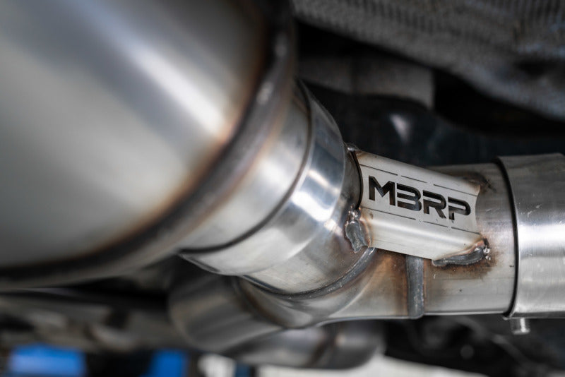 MBRP 15-18 Audi S3 3"Quad Split Rear Exit w/ Carbon Fiber Tips - T304 Stainless Steel S46013CF