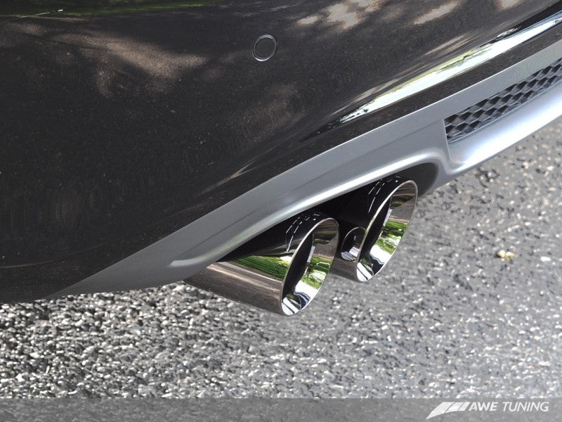 AWE Tuning Touring Edition Exhaust For Audi B8/B8.5 A4 2.0T-Single Side Diamond Black Tips 3015-23010