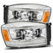 AlphaRex LUXX LED Projector Headlights Plank Style Chrome Signal for 06-08 Dodge Ram 1500HD 880534