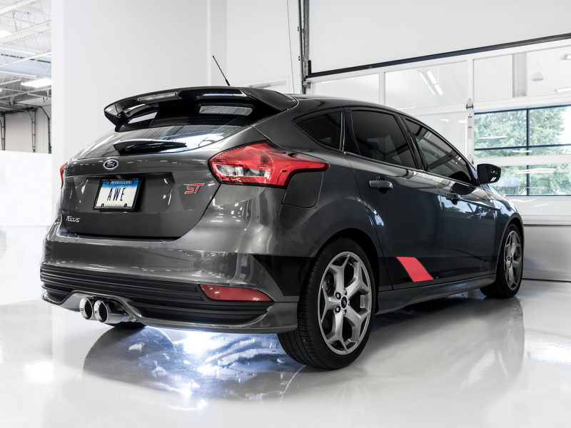 AWE Tuning Non-Resonated Touring Edition Cat-back Exhaust Chrome Silver Tips for Ford Focus ST 3015-32092