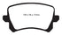 EBC 15+ Audi Q3 2.0 Turbo Redstuff Rear Brake Pads