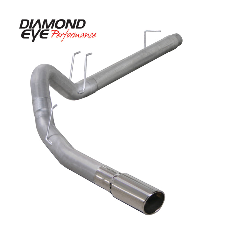 Diamond Eye KIT 4in DPF-BACK SGL AL 08-09 6 4L F250/F350 PCKGD BX46X14X14OD EL-PL 44inX13 5inX13 5in