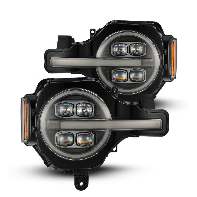 AlphaRex NOVA LED Projector Headlights Black for 21-23 Ford Bronco 880260