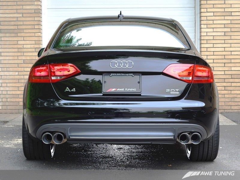 AWE Tuning Touring Edition Exhaust Quad Tip Polished Silver Tips for Audi B8 A4 3015-42018