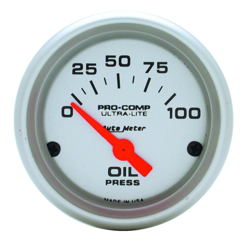 Autometer Ultra-Lite 2-1/16" 0-100 PSI Air-Core Electronic Oil Pressure Gauge - 4327