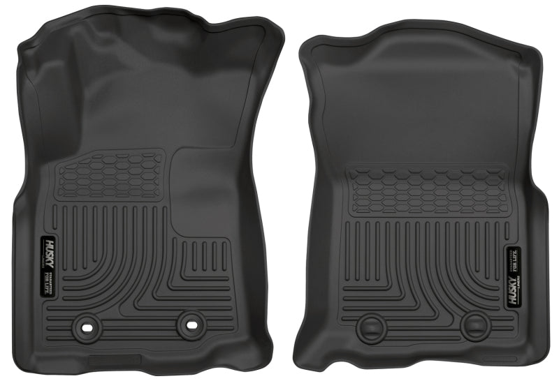 Husky Liners 2016 Toyota Tacoma w/ Auto Trans WeatherBeater Front Black Floor Liners