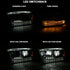 ANZO 2009-2018 Dodge Ram 1500 Led Projector Plank Style Switchback H.L Halo Chrome Amber (OE Style)