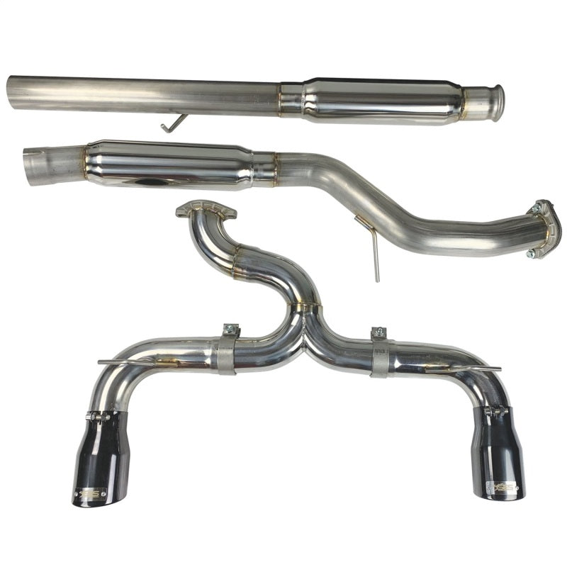 Injen 3" Cat-Back Stainless Steel Exhaust w/ 4" Black Chrome Tips For 16-18 Ford Focus RS - SES9004