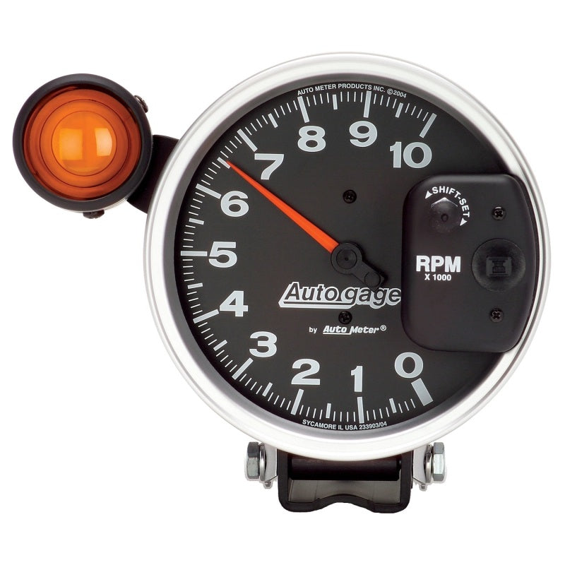 Autometer 5" 0-10,000 RPM Black Monster Shift Light Auto Gauge Pedestal Tachometer - 233904