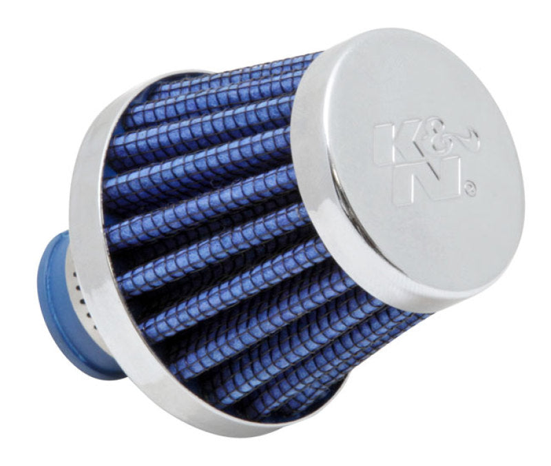 K&N Crankcase Vent/ Breather Air Filter, Clamp-on 3/8" I.D. Flange 2" x 1-3/8" O.D 1-3/4"H 62-1600BL