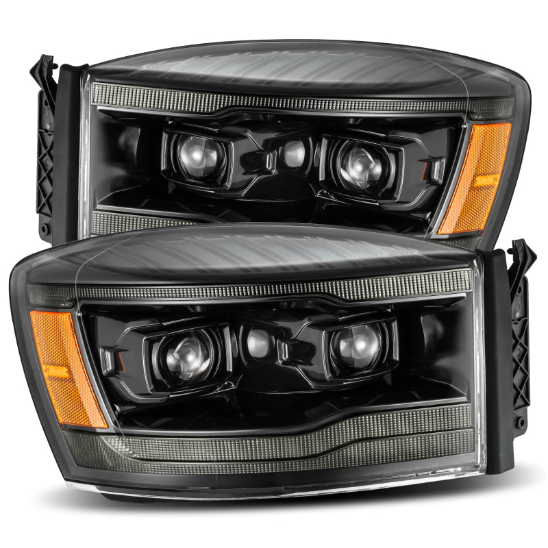 AlphaRex PRO Series Projector Headlights Plank Style Alpha Black for 06-08 Dodge Ram 1500HD 880530