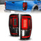 ANZO 19-22 Ford Ranger Full LED Taillights w/ Lightbar Sequential Signal Black Housing/Clear Lens