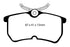 EBC 13+ Ford Fiesta 1.6 Turbo ST Yellowstuff Rear Brake Pads