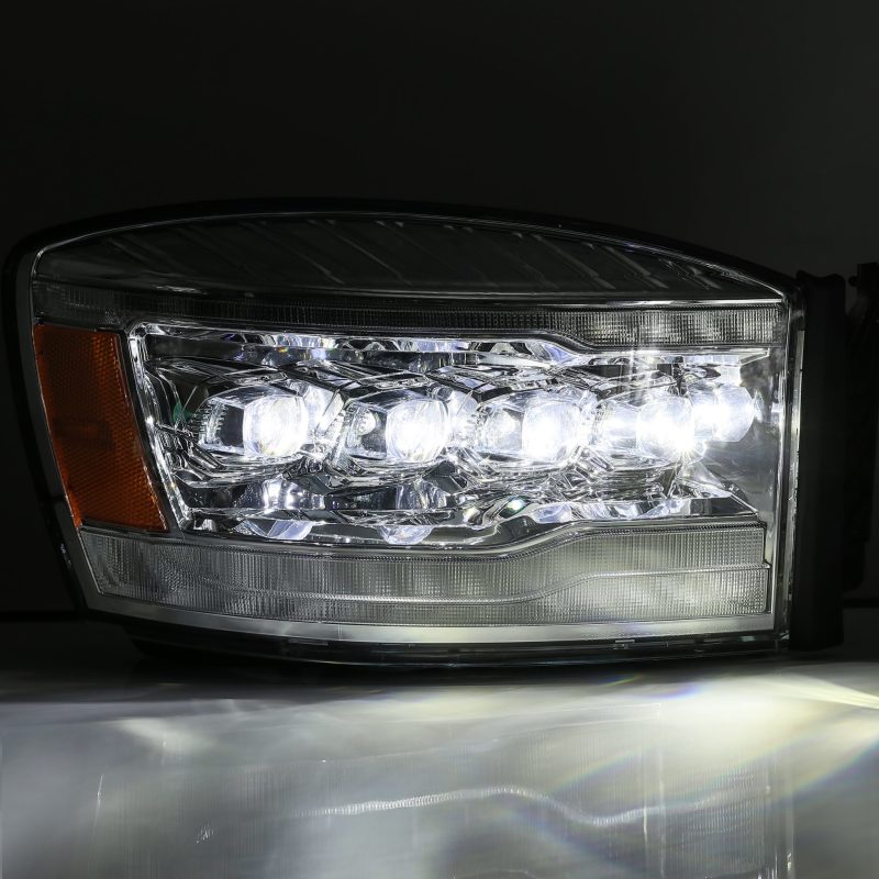 AlphaRex NOVA LED Projector Headlights Plank Style Black for 06-08 Dodge Ram 1500HD 880537