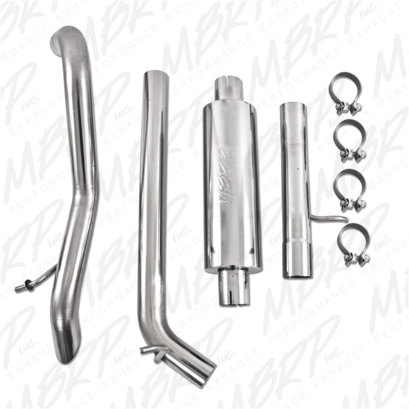 MBRP 2.5"Off-Road Tail Pipe Muffler before Axle For 07-11Jeep Wrangler(JK)3.8L V6 4/2 dr S5514409