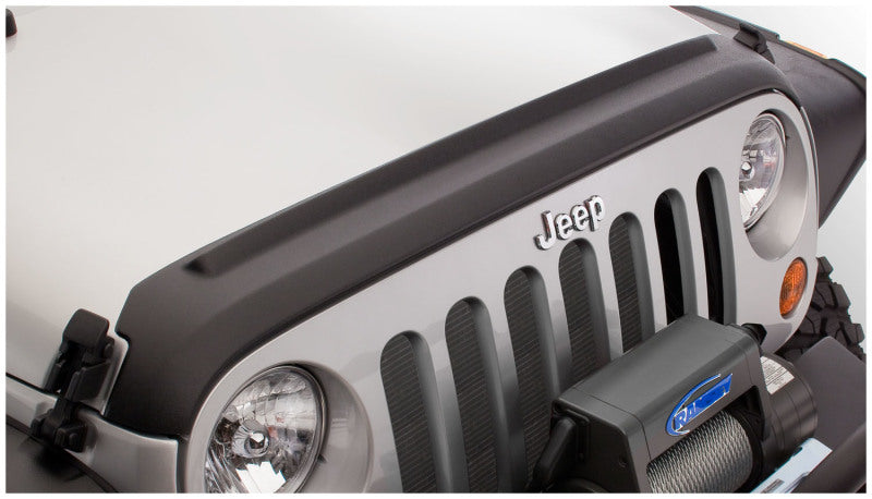 Bushwacker 07-18 Jeep Wrangler (JK) / (JK) Unlimited Trail Armor Hood Guard - Black