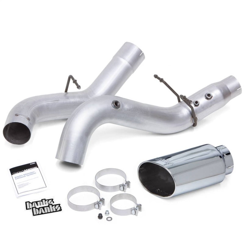 Banks Power Monster Sport Exhaust System 5-inch Single Exit 20-21 Chevy/GMC Chrome Tip 48997