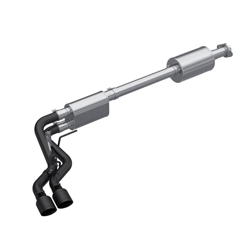 MBRP Black Coated 2.5"Dual Pre-Axle (Street Profile) 3"Cat Back Exhaust For 21+ Ford F150 S5219BLK