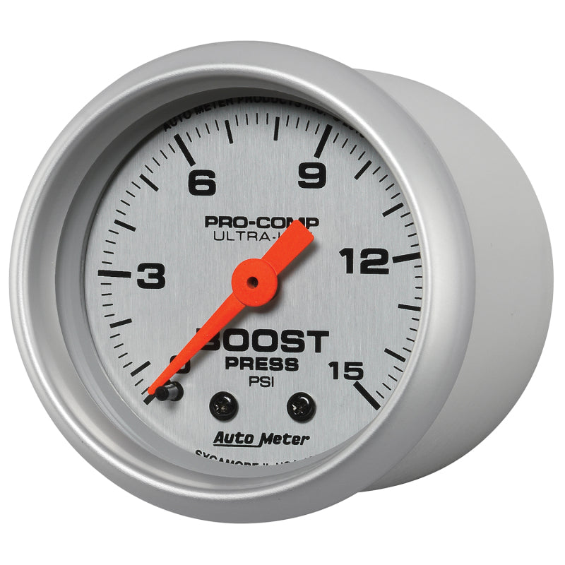 Autometer Ultra-Lite 2-1/16" 0-15 PSI Mechanical Boost Gauge - 4302