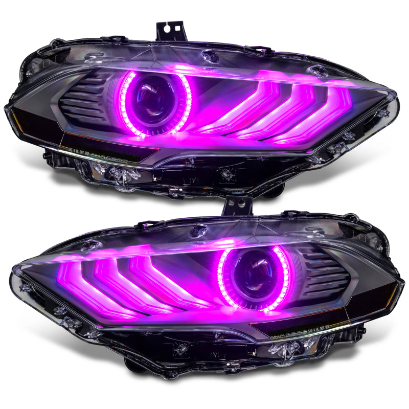 Oracle Lighting Dynamic ColorSHIFT LED Headlights - Black Series for 18-23 Ford Mustang 8204-332