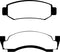 EBC 76-77 Ford Bronco 3.3 Greenstuff Front Brake Pads