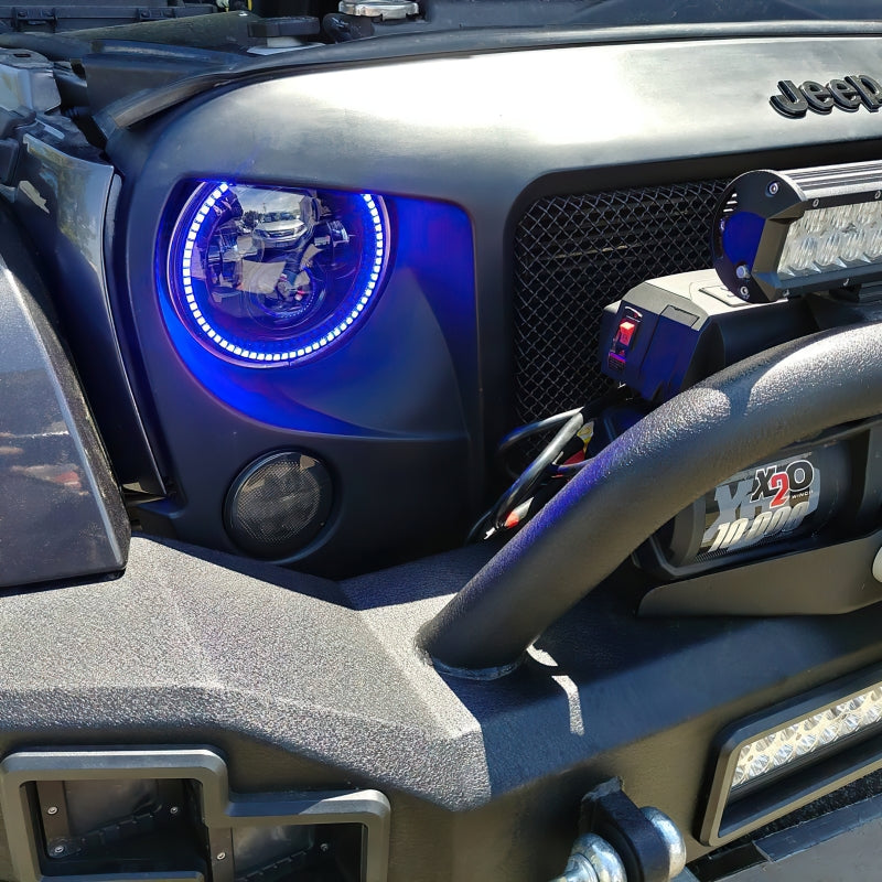 ORACLE Lighting High Powered LED Headlights 7in (Black Bezel) - ColorSHIFT w/No Controller 5769-334