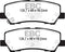 EBC 15+ Ford Mustang 2.3 Turbo Performance Pkg Yellowstuff Rear Brake Pads