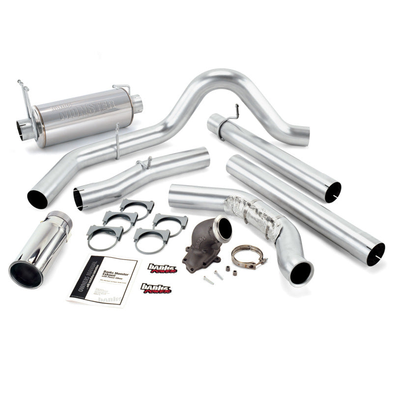 Banks Power Monster Exhaust w/Power Elbow Single Exhaust 99-03 Ford 7.3L w/ Chrome Tip 48659