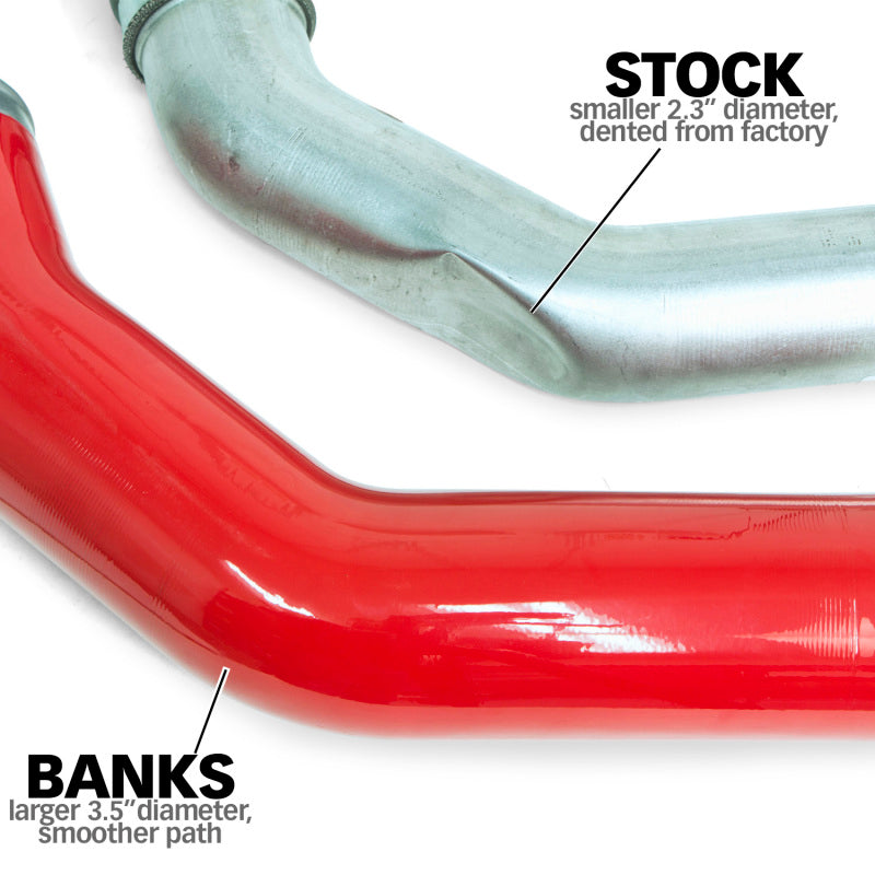 Banks Power Red Powder- Coated Boost Tube Upgrade Kit - Driver Side for 13-18 Ram 6.7L Diesel 25994