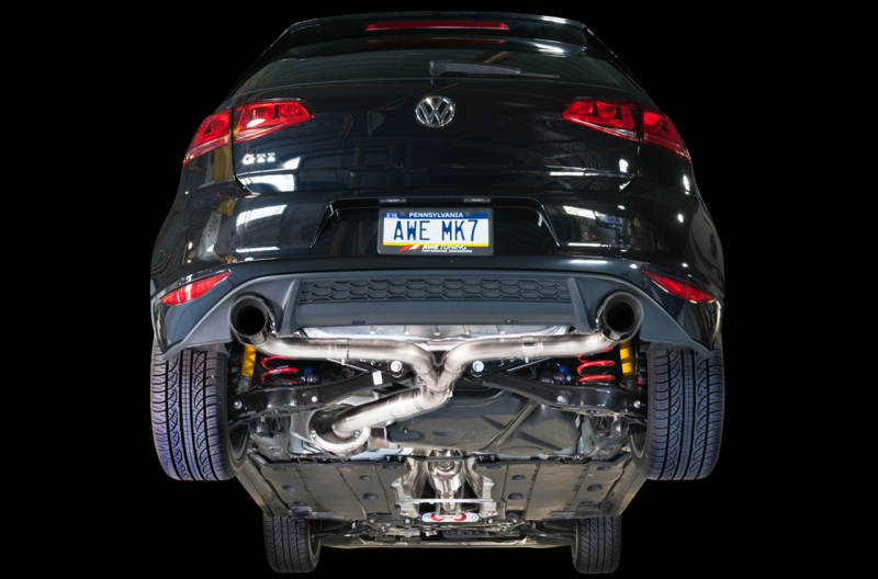 AWE Tuning Chrome Silver Tips Touring Edition Exhaust For VW MK7 GTI 3015-32046