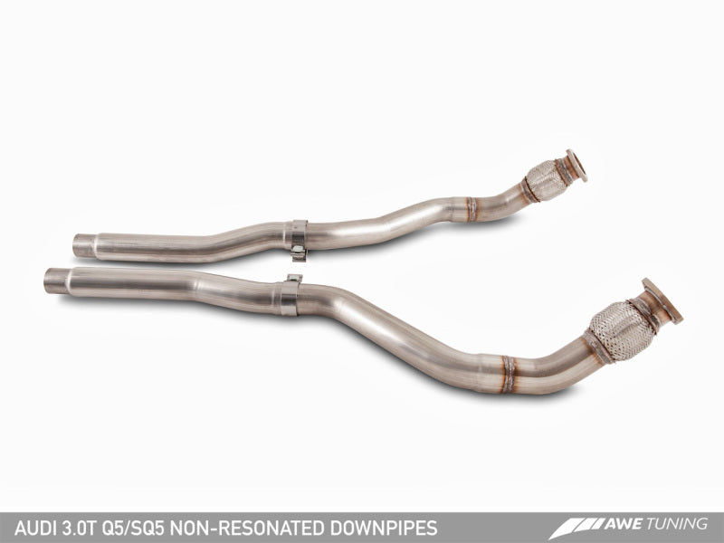 AWE Tuning Non-Resonated Downpipes for Q5 / SQ5 for Audi 8R 3.0T 3220-11016