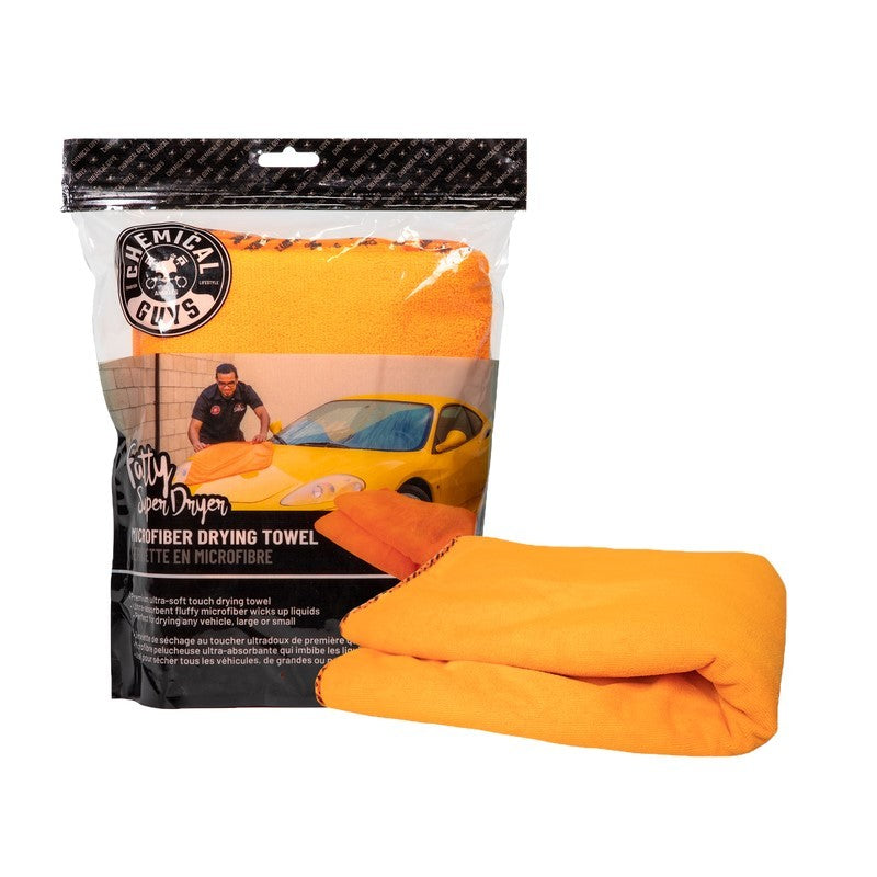 Chemical Guys Fatty Super Dryer Orange Microfiber Drying Towel - 25in x 34in (Set of 12) MIC881