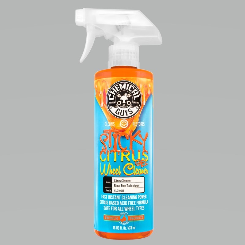 Chemical Guys Sticky Citrus Wheel & Rim Cleaner Gel (Set of 6 x 16 Oz. Bottles) CLD10516