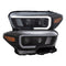 ANZO 2016-2017 Toyota Tacoma Projector Headlights w/ Plank Style Switchback Black w/ Amber w/ DRL