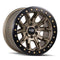 Dirty Life 9303 DT-1 17x9 / 5x127 BP / -12mm Offset / 78.1mm Hub Satin Gold Wheel - Beadlock