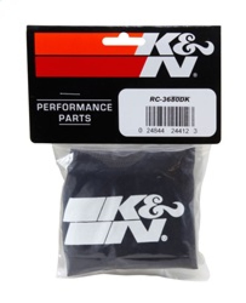 K&N Dry Charger Black Air Filter Wrap - RC-3680DK