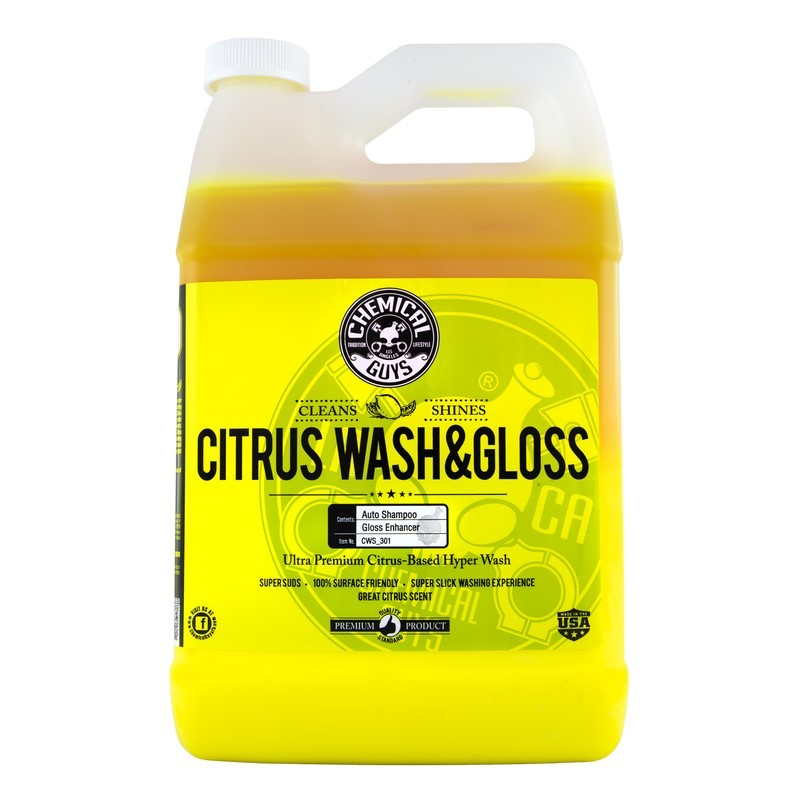 Chemical Guys Citrus Wash & Gloss Concentrated Car Wash (Set of 4 x 1 Gallon) CWS_301