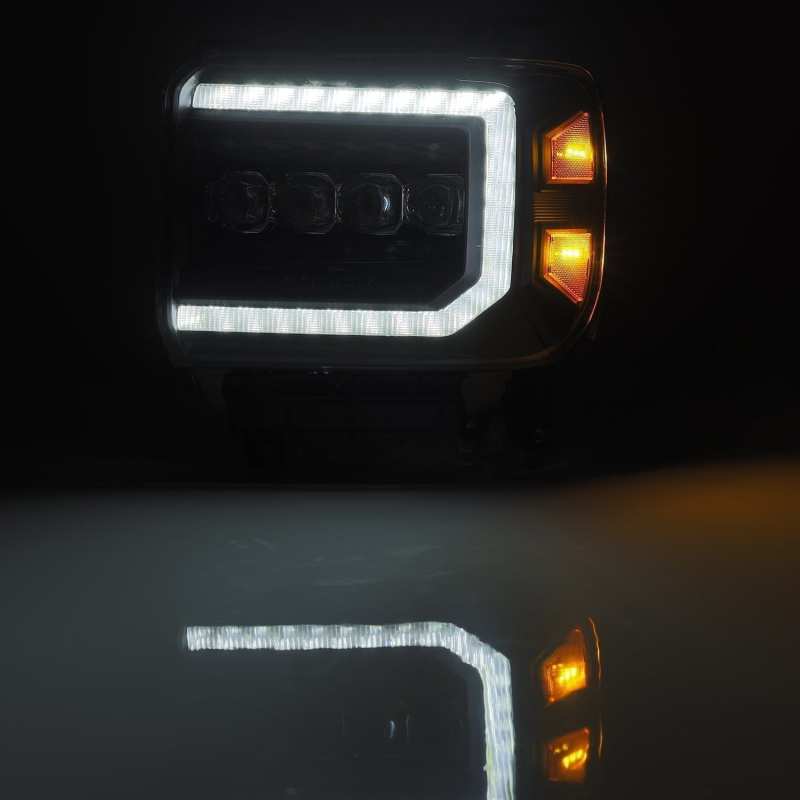 AlphaRex NOVA LED Projector Headlights Plank Style Black for 14-18 GMC Sierra 880617