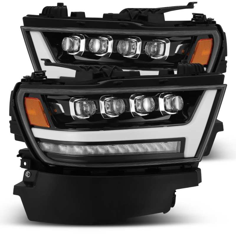 AlphaRex NOVA LED Projector Headlights Plank Style Gloss Black 19-20 Ram 1500HD 880516