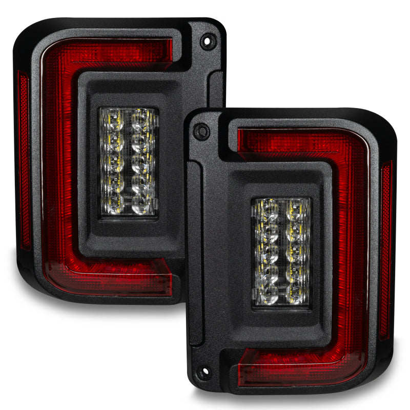 ORACLE Lighting Flush Mount Standard Red LED Tail Lights for 2007-2017 Jeep Wrangler JK 5891-504