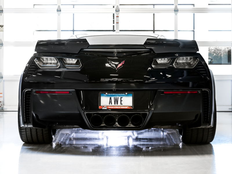 AWE Tuning 14-19 Chevy Corvette C7 Z06/ZR1 Track Edition Axle-Back Exhaust w/Black Tips