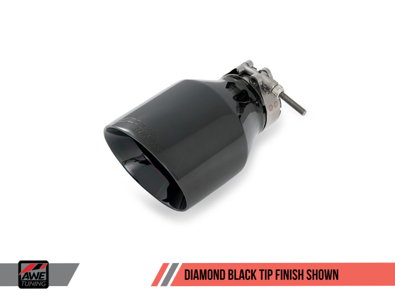 AWE Tuning Track Edition Exhaust - Diamond Black Tips for Mk5 Jetta Mk6 Sportwagen 2.5L 3020-23026