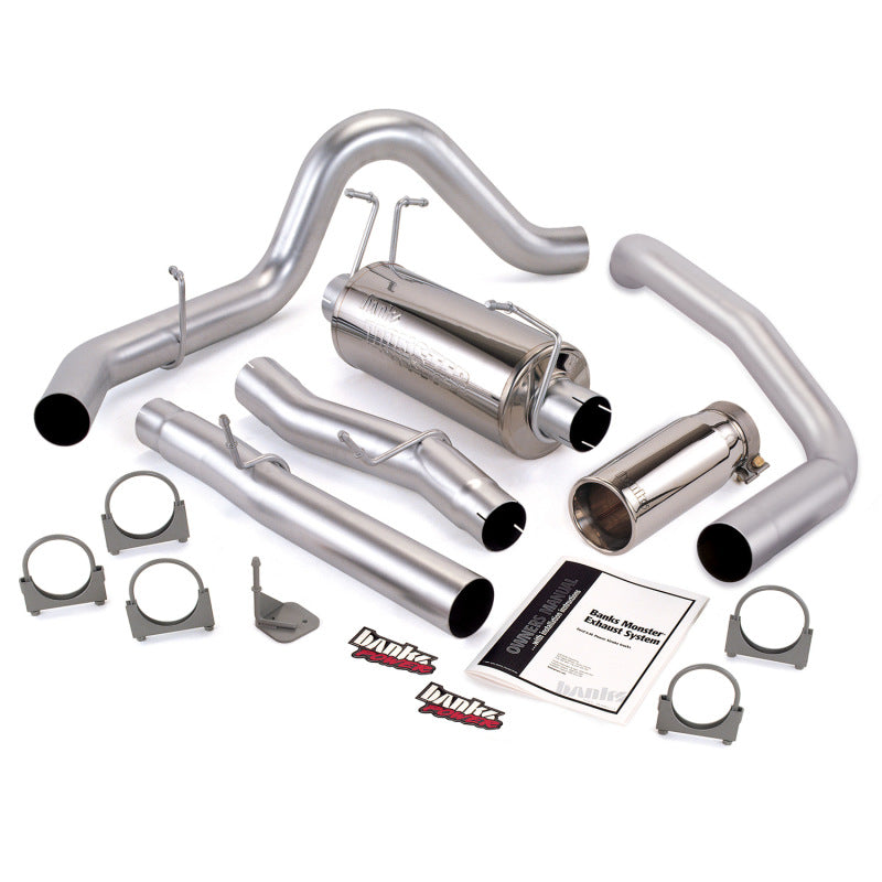 Banks Power Monster Exhaust System for 03-07 Ford 6.0L CCSB - SS Single Exhaust w/ Chrome Tip 48785